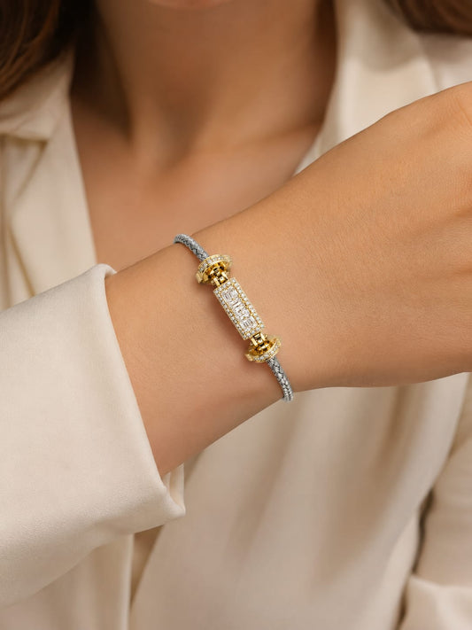 Charm Gold Royal Baget Örgü Kadın Bileklik