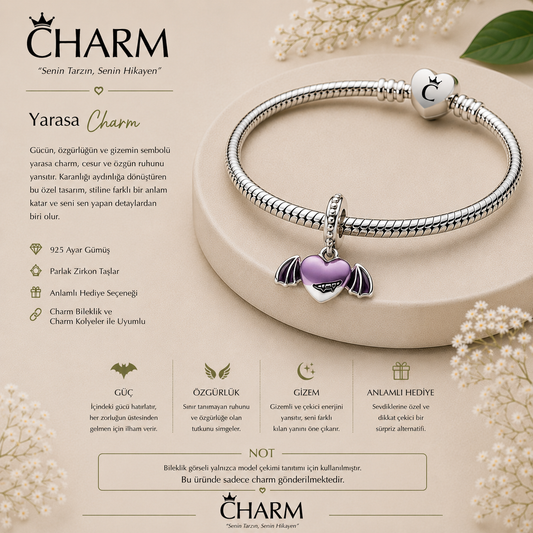 Kalpli Yarasa Kanat Charm