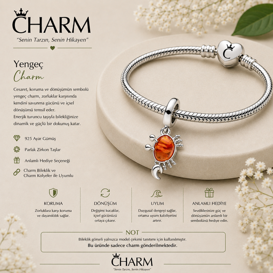 Little Mermaid Sebastian Crab Sallantılı Charm