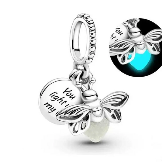 Işıltılı Ateş Böceği ve Mesajlı Sallantılı Charm