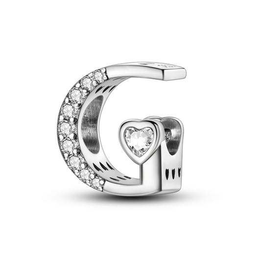 G Harfi Kalpli Charm
