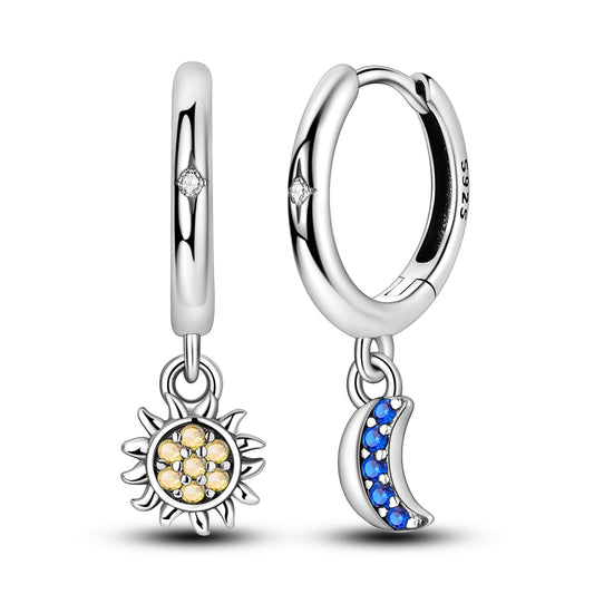 Güneş ve Ay Halka Küpe