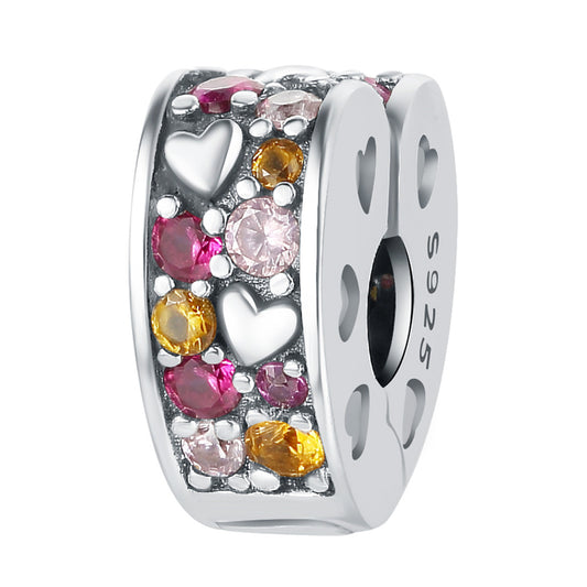 Taşlı Kalpli Ayraç Charm