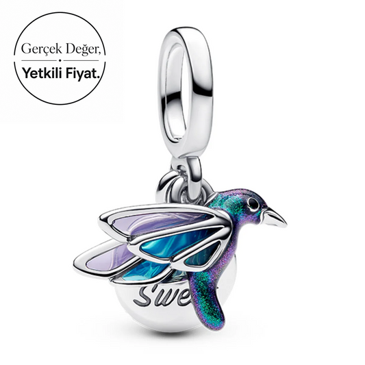 Renkli Sinek Kuşu Sallantılı Charm