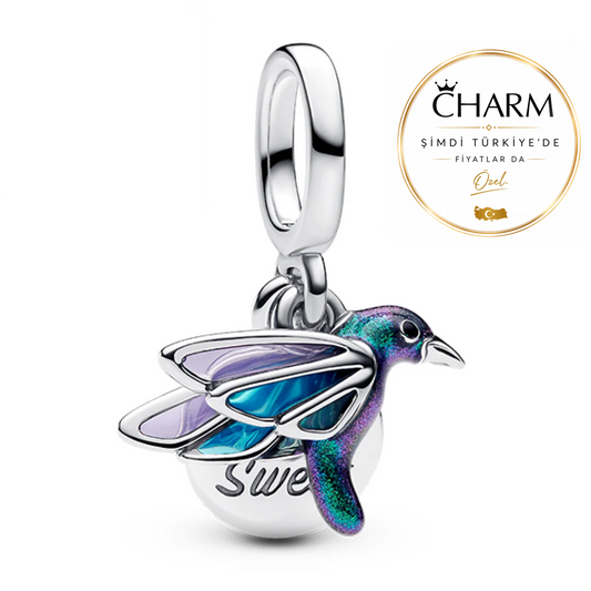 Renkli Sinek Kuşu Sallantılı Charm