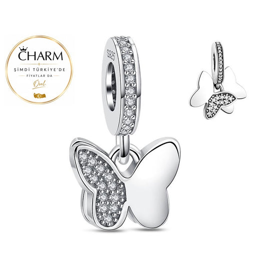Çift Taraflı Kelebek Charm
