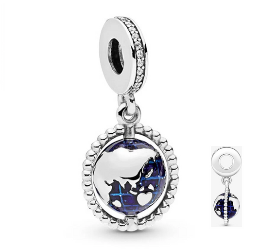 Dönen Dünya Küresi Sallantılı Charm