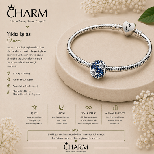 Mavi Gece Yıldızı Charm