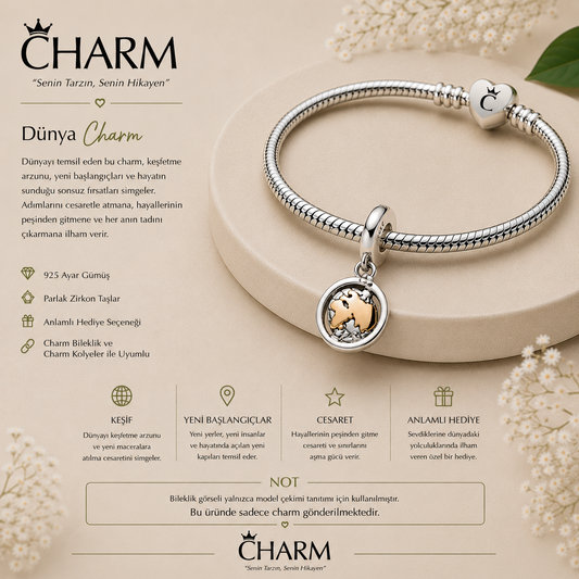 Hareketli Dünya Charm
