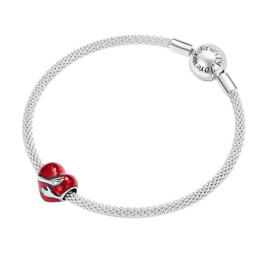 Kanat Ve Sarılmış Kalp Charm