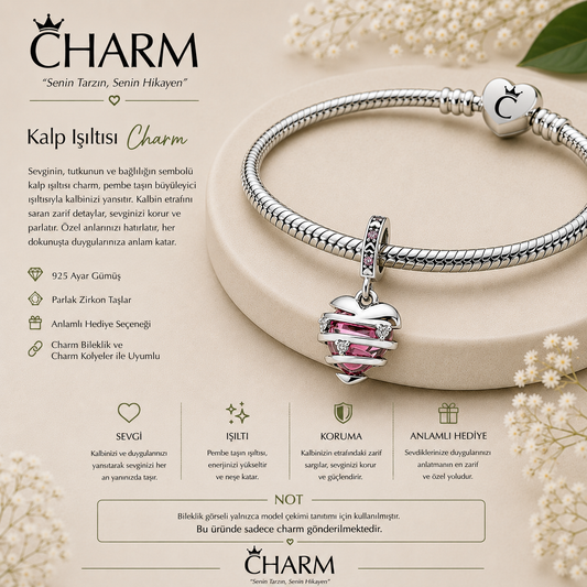 Sonsuz Aşk Kalp Charm