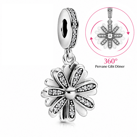 Hareketli Sallantılı Papatya Charm