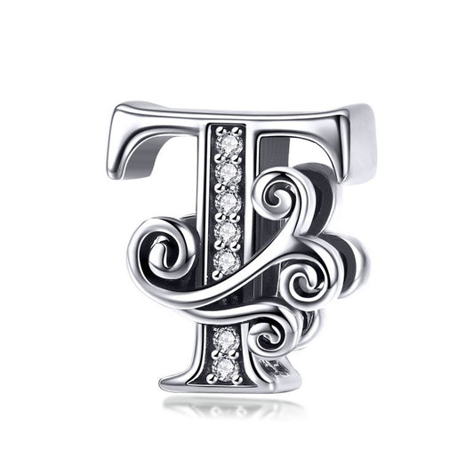 T Harfi Gümüş Charm