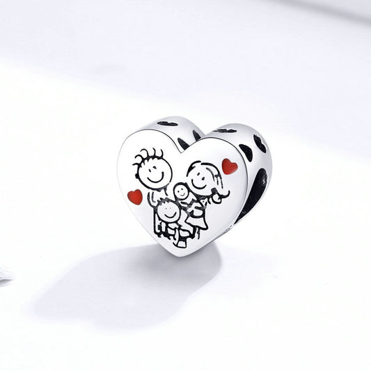 Aile Sevgi Kalp Charm