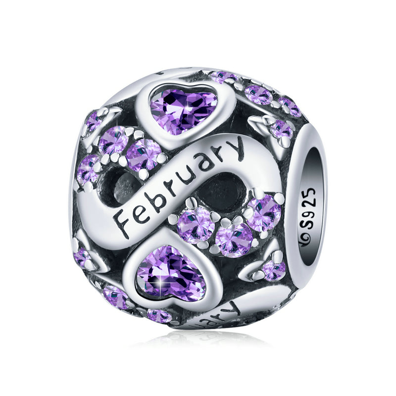 925 Ayar Gümüş ' Şubat ' Charm