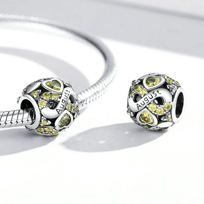 925 Ayar Gümüş ' Ağustos ' Charm