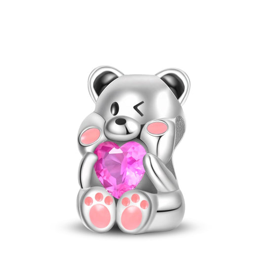 Kalpli Sevimli Ayı Charm