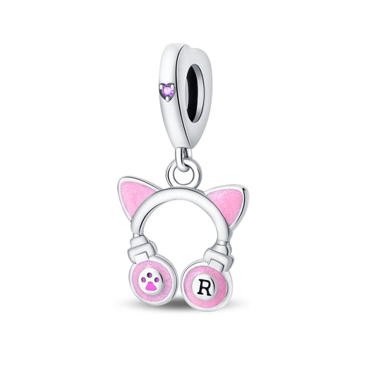 Kedi ve Kulaklık Temalı Charm