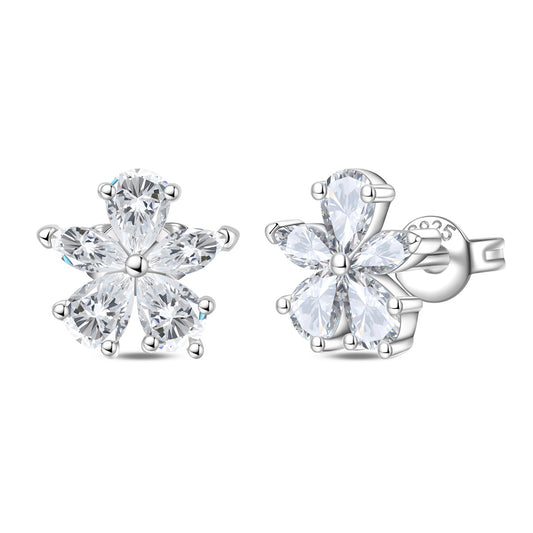 Işıltılı Çiçek Küpe