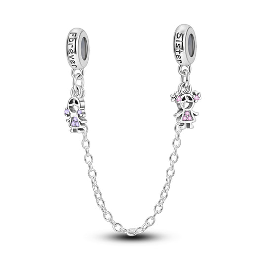 Kız Kardeş Bağı Güvenlik Zinciri Charm