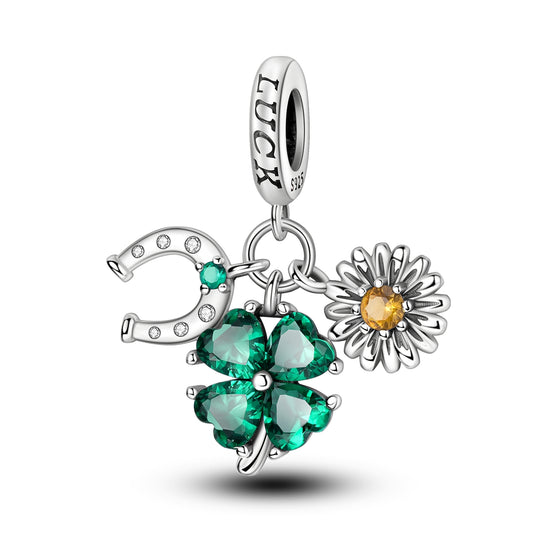 Şans Yoncası Nal Papatya Charm