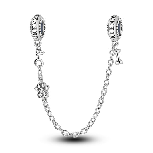 Pati ve Kemik Detaylı Güvenlik Zinciri Charm