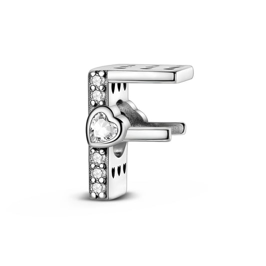 F Harfi Kalpli Charm
