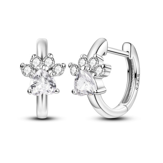 Işıltılı Pati Halka Küpe