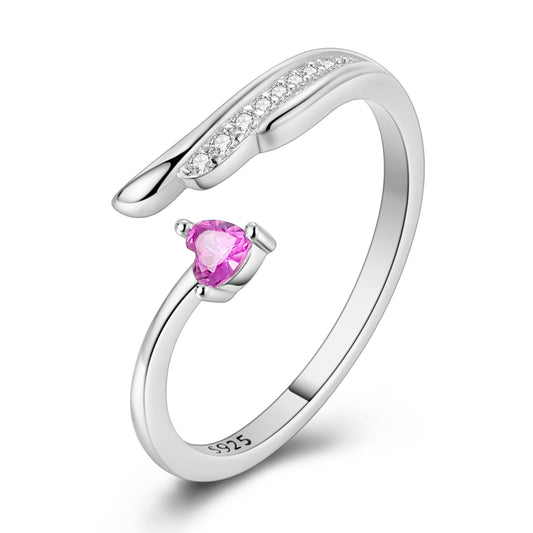 Ayarlanabilir Kalp Taşlı Yüzük