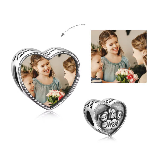 Anne ve Çocuk Temalı Kişiselleştirilebilir Fotoğraflı Charm