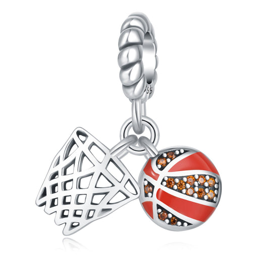 Basketbol Topu ve File Charm
