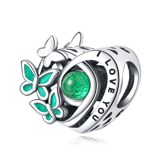 Seviyorum Yazılı Sevgi Kelebekleri  Charm