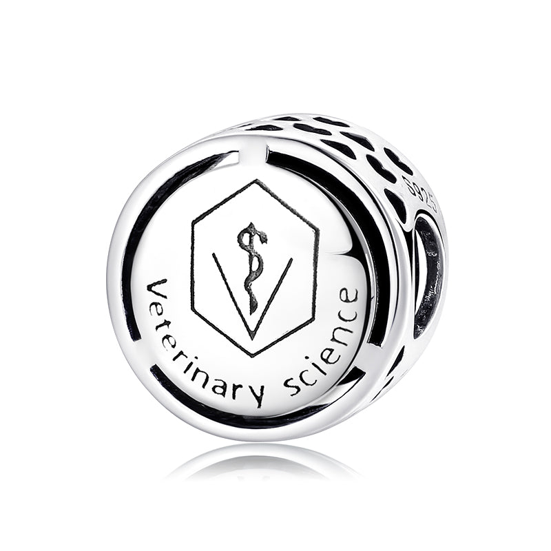 925 Ayar Gümüş ' Veterinerlik ' Meslek Charm
