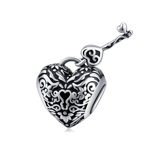 Kalp Kilit Anahtar Charm