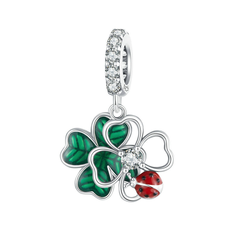 925 Ayar Gümüş Şans Yoncası & Uğur Böceği Charm