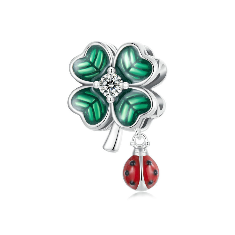 925 Ayar Gümüş Şans Yoncası & Uğur Böceği Charm