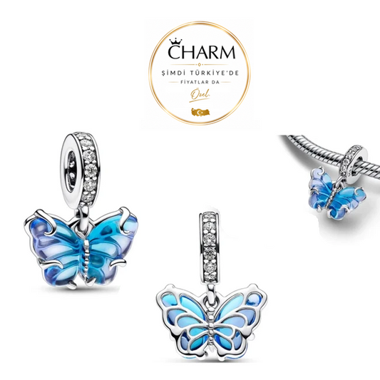 Mavi Kelebek Sallantılı Charm