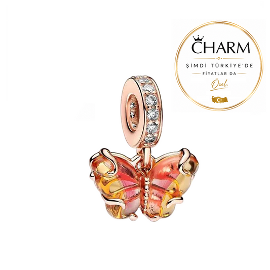 Sarı Kelebek Sallantılı Charm