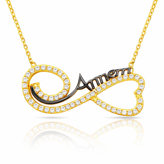 Annem Kalpli Kadın Gümüş Kolye