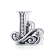 925 Ayar Gümüş L Harfi Charm