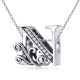 925 Ayar Gümüş N Harfi Charm