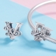 925 Ayar Gümüş V Harfi Charm