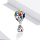 925 Ayar Gümüş Balon Uçan Ev Charm Model:417