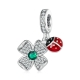 925 Ayar Gümüş Şans Yoncası & Uğur Böceği Charm